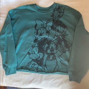 Disney Teal Mickey and Friends Sweatshirt